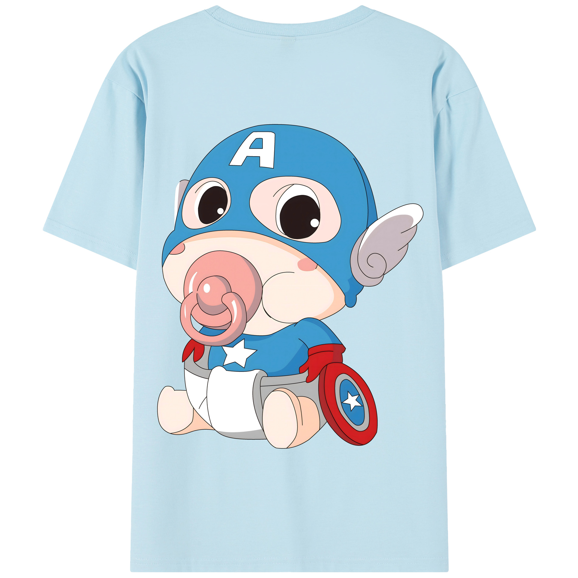 （画像用） アベンジャーズ The Avengers 綿100％半袖Tシャツ（背面プリント）